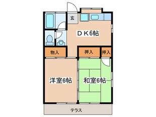 コーポつねはるの物件間取画像